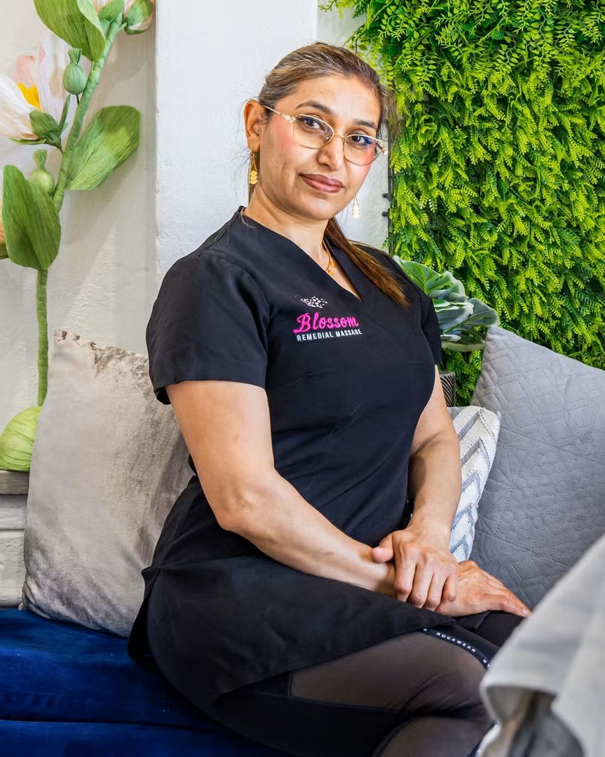 Jeena, remedial massage therapist at Blossom Remedial